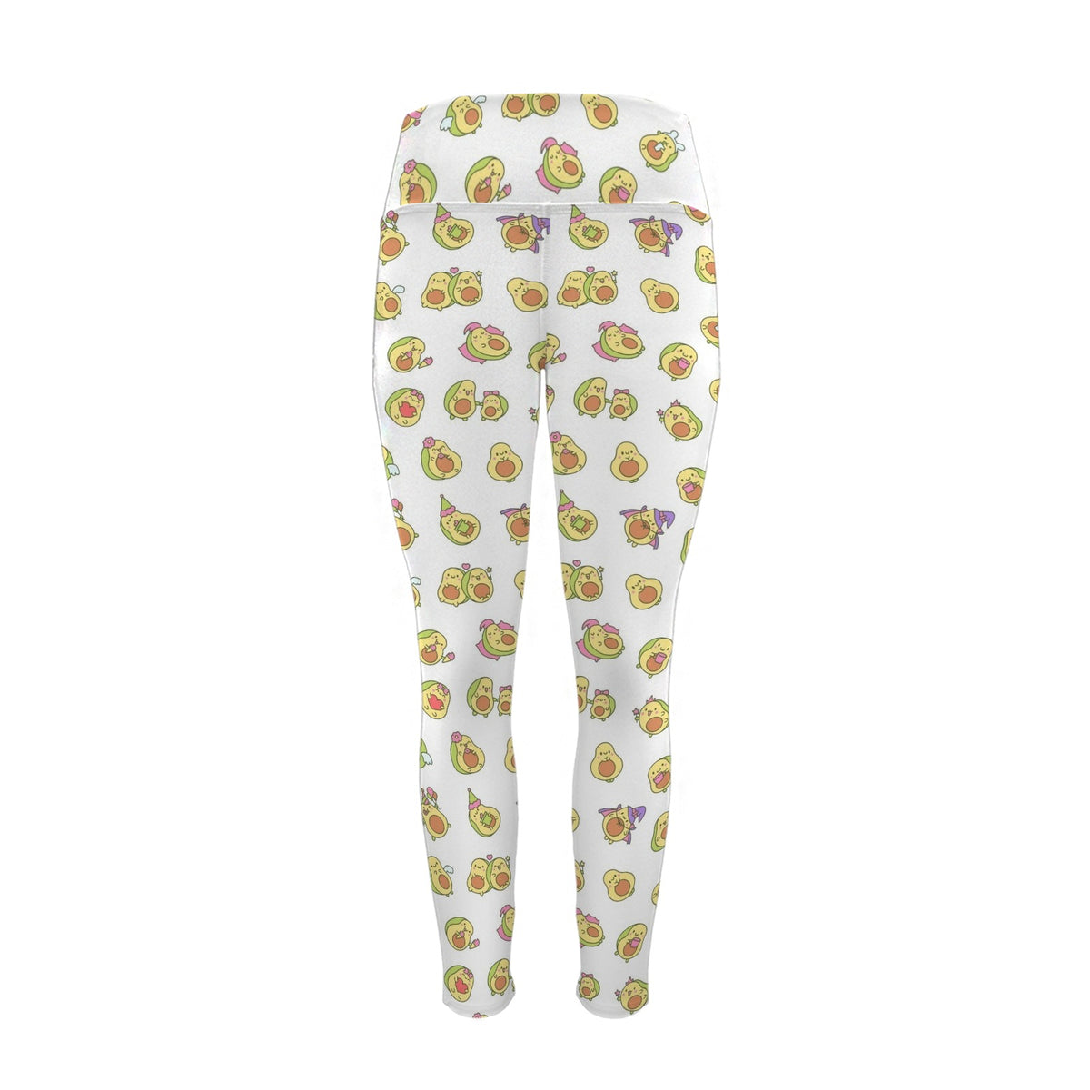 Avocado Cute Women's High Waist Pockets Yoga Leggings