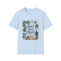 Mind Your Plants Unisex Softstyle T-Shirt Light Blue Unisex Adult T-shirt Australian Printer Plants