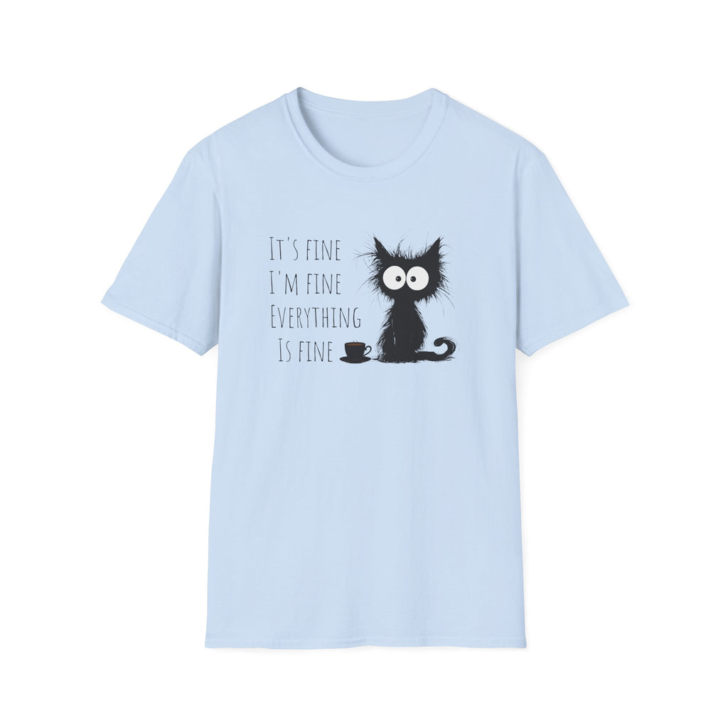 It's Fine, I'm Fine, Everything Is Fine Unisex Softstyle T-Shirt Light Blue Unisex Adult T-shirt animal Australian Printer