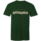 Scrabbling For Points - Mens T-Shirt Forest Green Mens T-shirt Games Printed In Australia