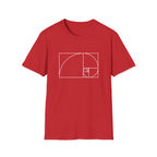 Fibonacci Unisex Softstyle T-Shirt Red T-Shirt Australian Printer Maths Science