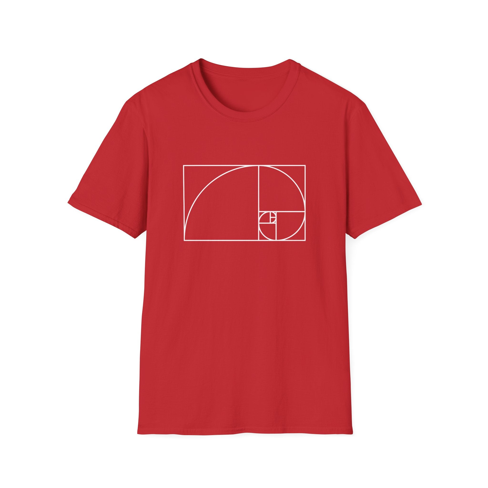 Fibonacci Unisex Softstyle T-Shirt Red T-Shirt Australian Printer Maths Science