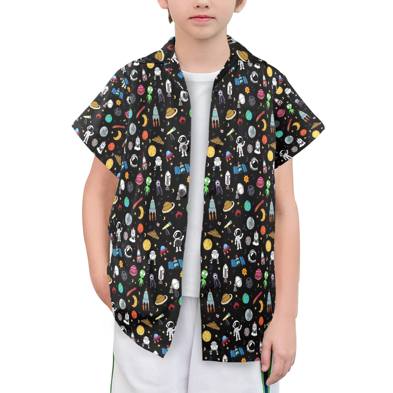 Fun Space Senior Kids Hawaiian Shirt