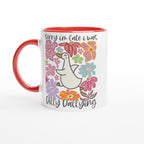 Sorry I'm Late, I Was Dilly Dallying - White 11oz Ceramic Mug with Colour Inside Ceramic Red Colour 11oz Mug animal Globally Fulfilled