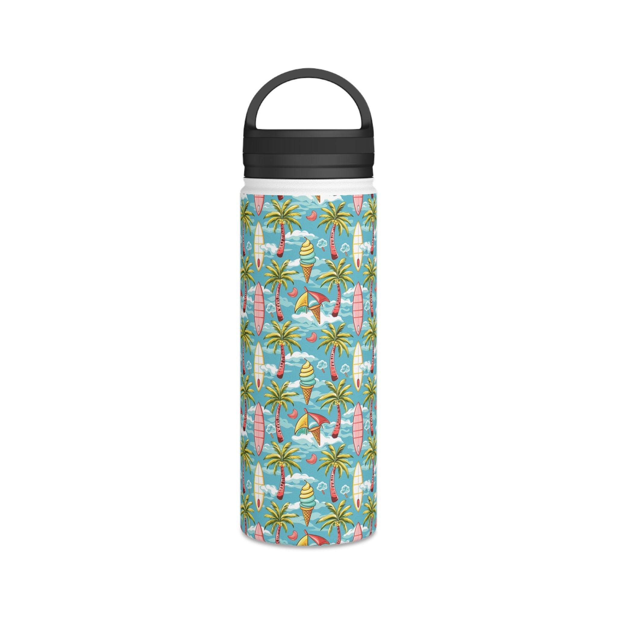 Summer Surf Stainless Steel Water Bottle, Handle Lid Stainless Steel Water Bottle With Handle Lid Globally Fulfilled Summer Surf
