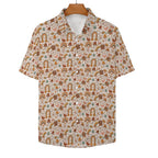 Peace And Love Women's Collared Pocketless Short Sleeve Shirt