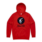 Getting Some Air, Skateboard Astronaut - Mens Hoodie Red Mens Hoodie Printed In Australia Space
