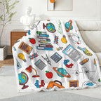 School Time, Teacher Life - Double-Layer Fleece Blanket 51"x59"