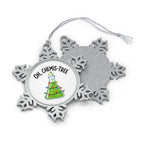 Oh, Chemis-Tree Chemistry Lab Pewter Snowflake Christmas Ornament