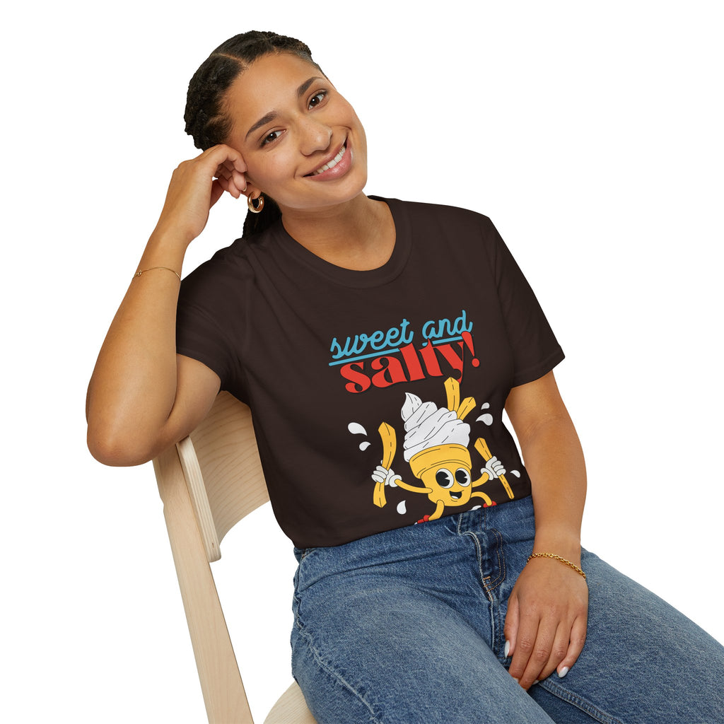 Sweet And Salty, Ice Cream And Fries - Unisex Softstyle T-Shirt