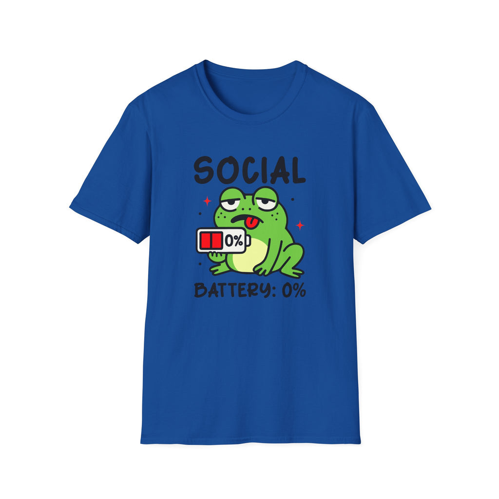 Frog, Social Battery - Unisex Softstyle T-Shirt