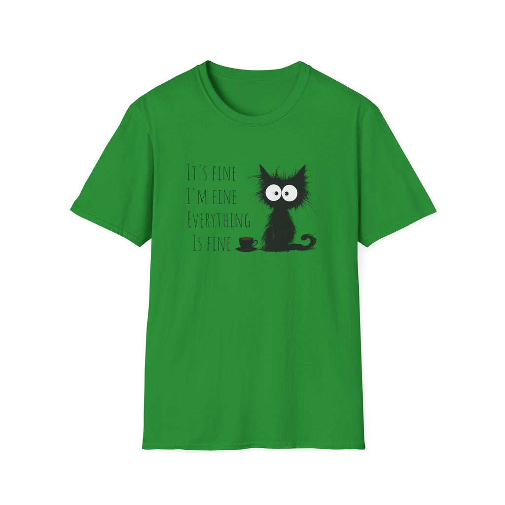 It's Fine, I'm Fine, Everything Is Fine Unisex Softstyle T-Shirt Irish Green Unisex Adult T-shirt animal Australian Printer