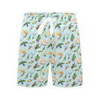 Parrots Men's Mid-Length Beach Shorts Men's Mid-Length Beach Shorts animal Birds Printed Offshore