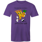 Pineapple Pizza - Mens T-Shirt Purple Mens T-shirt Food Printed In Australia