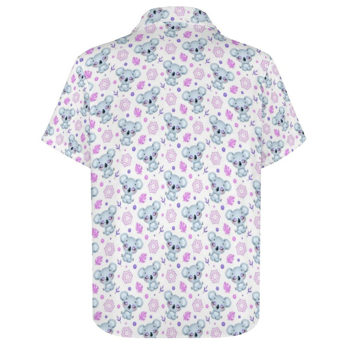 Zen Koala Women's Collared Pocketless Short Sleeve Shirt