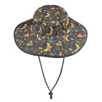 Dark Butterfly Wide Brim Bucket Hat Wide Brim Bucket Hat animal Printed Offshore