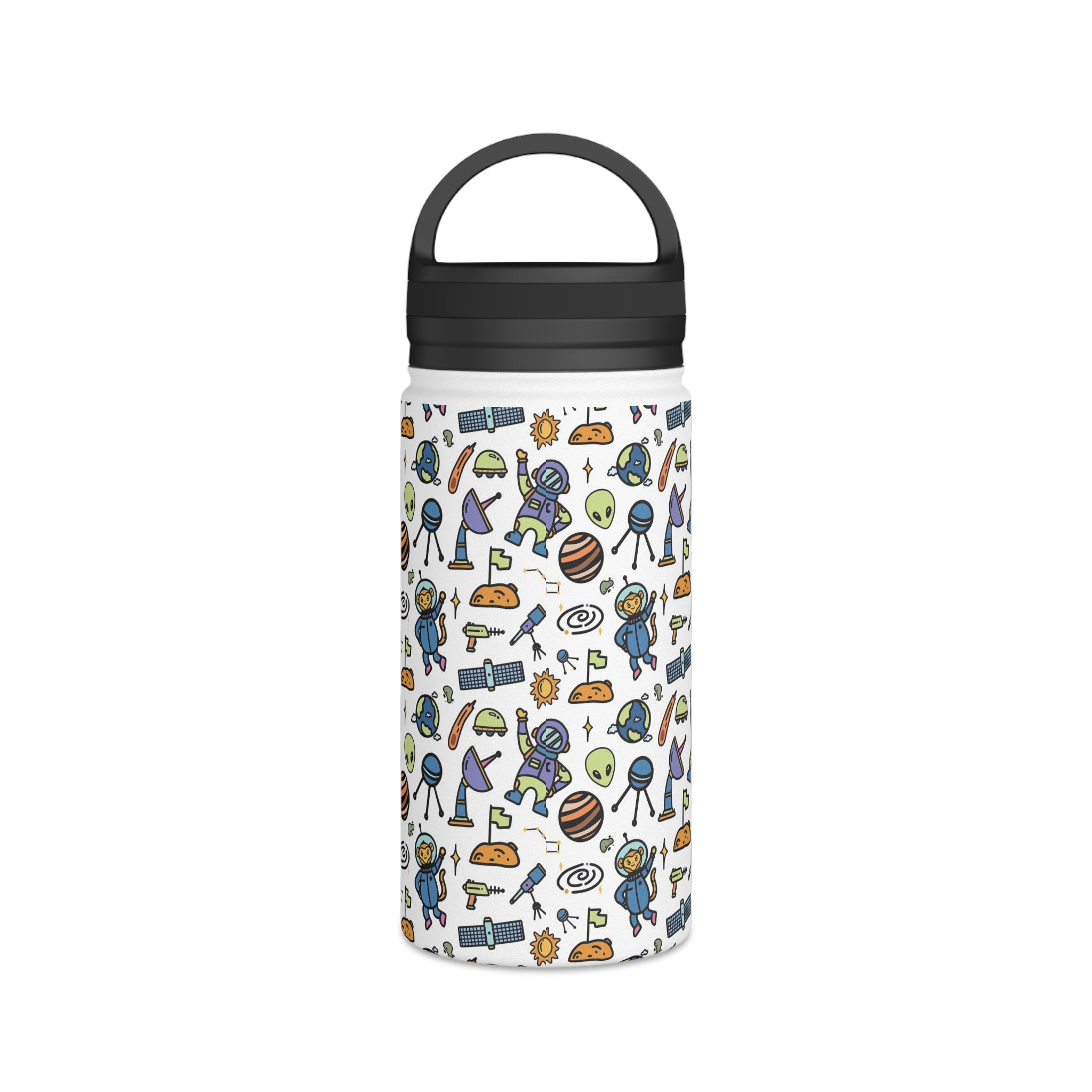 All About Space Stainless Steel Water Bottle, Handle Lid Stainless Steel Water Bottle With Handle Lid Globally Fulfilled Space