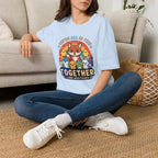 Cute Fox and Animal Friends We're All In This Together Like Hostages Unisex T-Shirt Light Blue Unisex Adult T-shirt animal Globally Fulfilled
