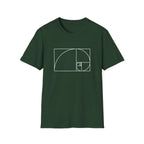 Fibonacci Unisex Softstyle T-Shirt Forest Green T-Shirt Australian Printer Maths Science