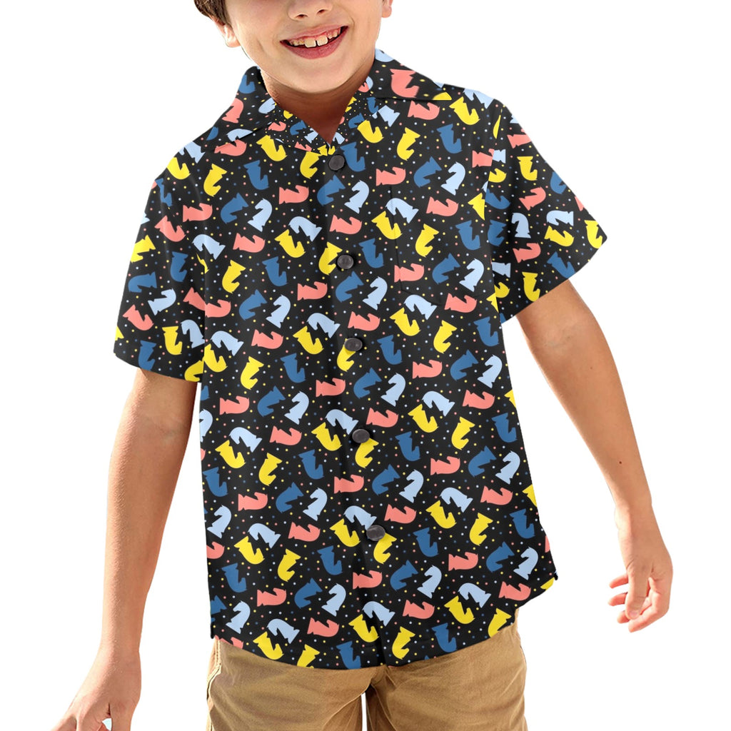 Colourful Chess Junior Kids Hawaiian Shirt