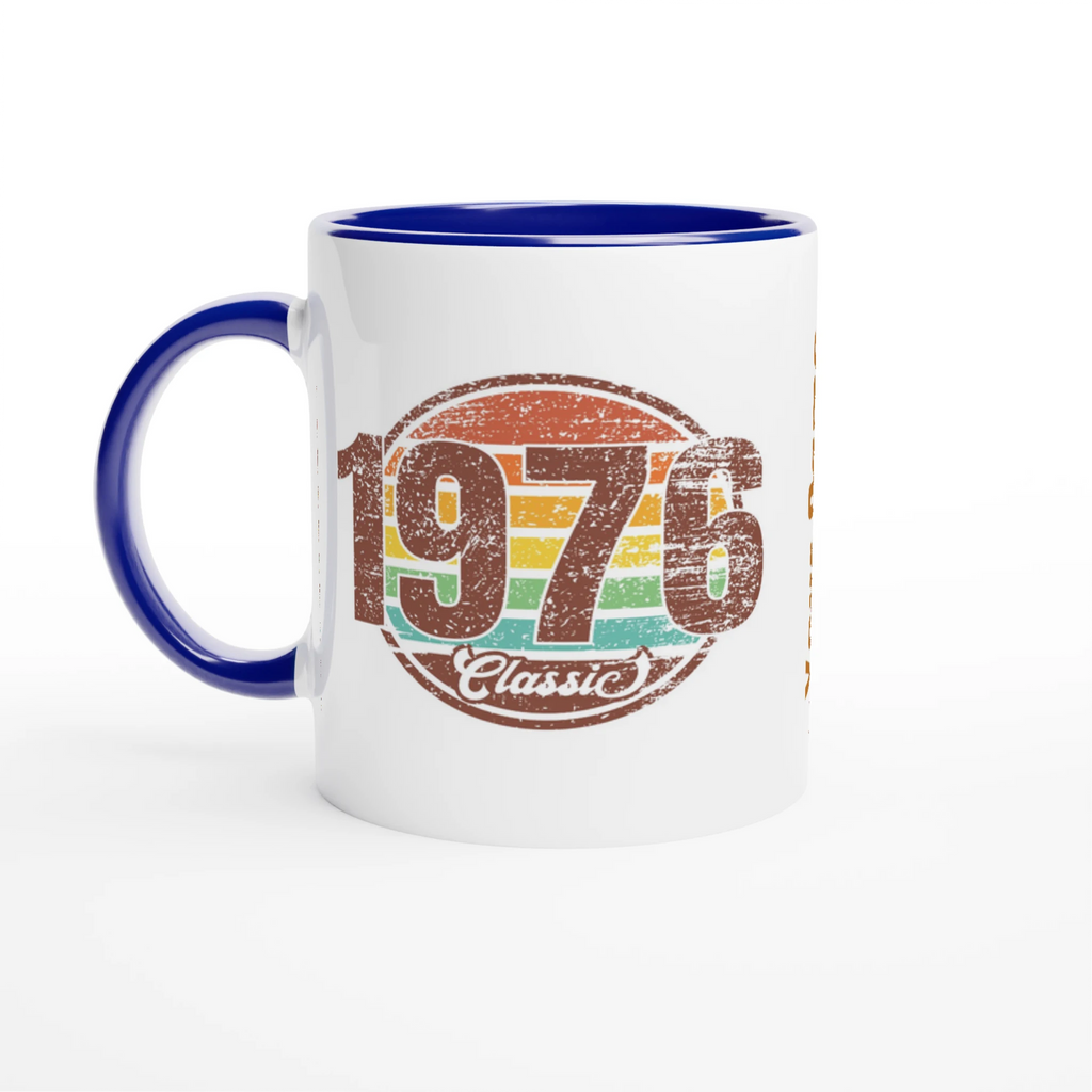 Personalised 1976 Classic 11oz Ceramic Mug Ceramic Blue Personalised 11oz Mug Globally Fulfilled