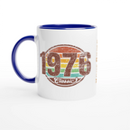 Personalised 1976 Classic 11oz Ceramic Mug Ceramic Blue Personalised 11oz Mug Globally Fulfilled