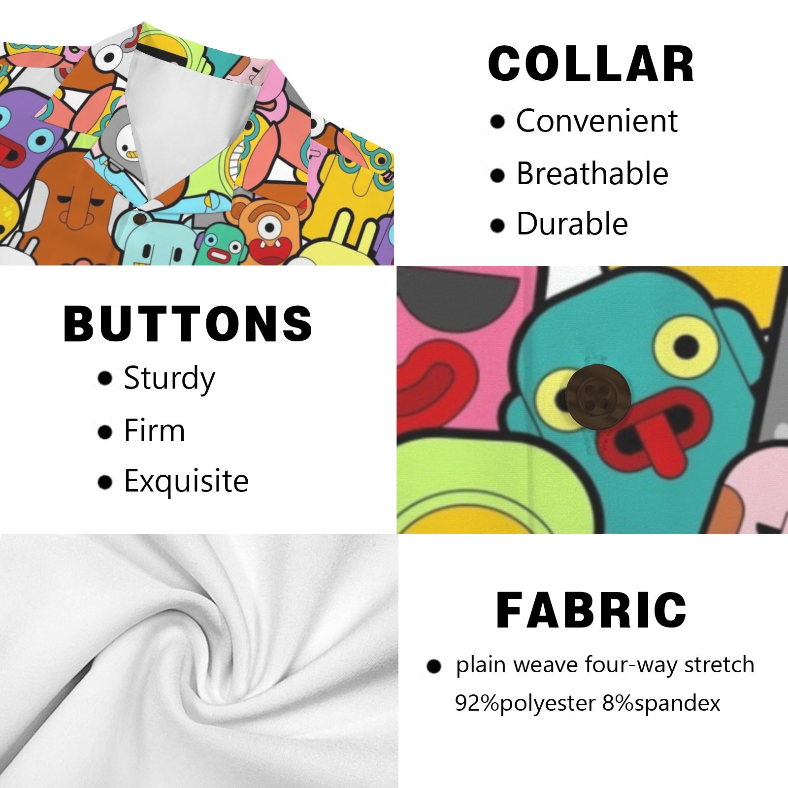 Happy Monsters - Men's Hawaiian Shirt (Model T87)