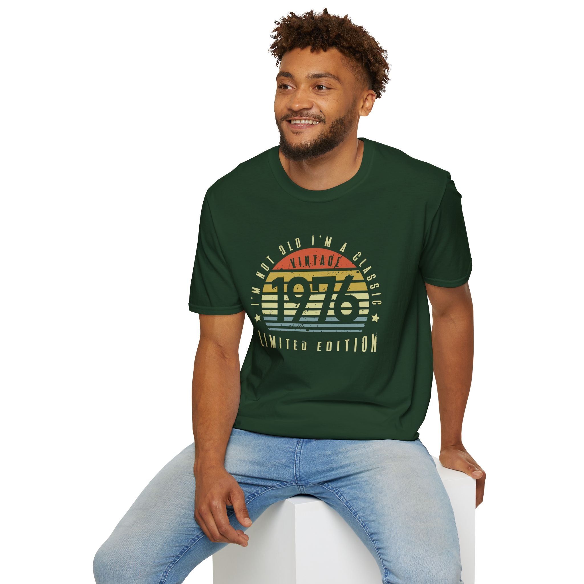 Turning 50, Vintage 1976 Unisex Softstyle T-Shirt Unisex Adult T-shirt Australian Printer Birthday Retro