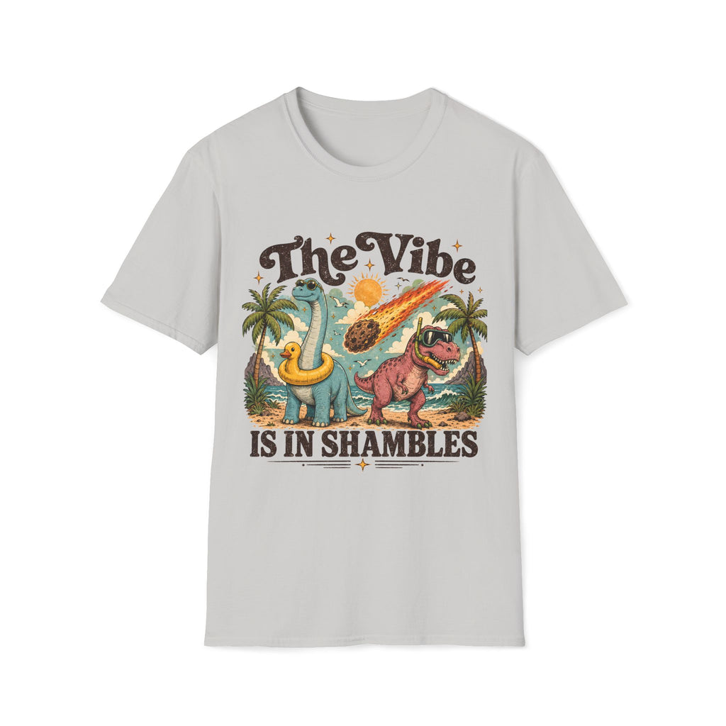 The Vibe Is In Shambles Dinosaur Extinction Unisex T-Shirt Unisex Adult T-shirt animal Globally Fulfilled