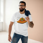 Alien Pizza - Men's Staple Tee White Mens Premium T-Shirt Printed in AU and US Sci Fi