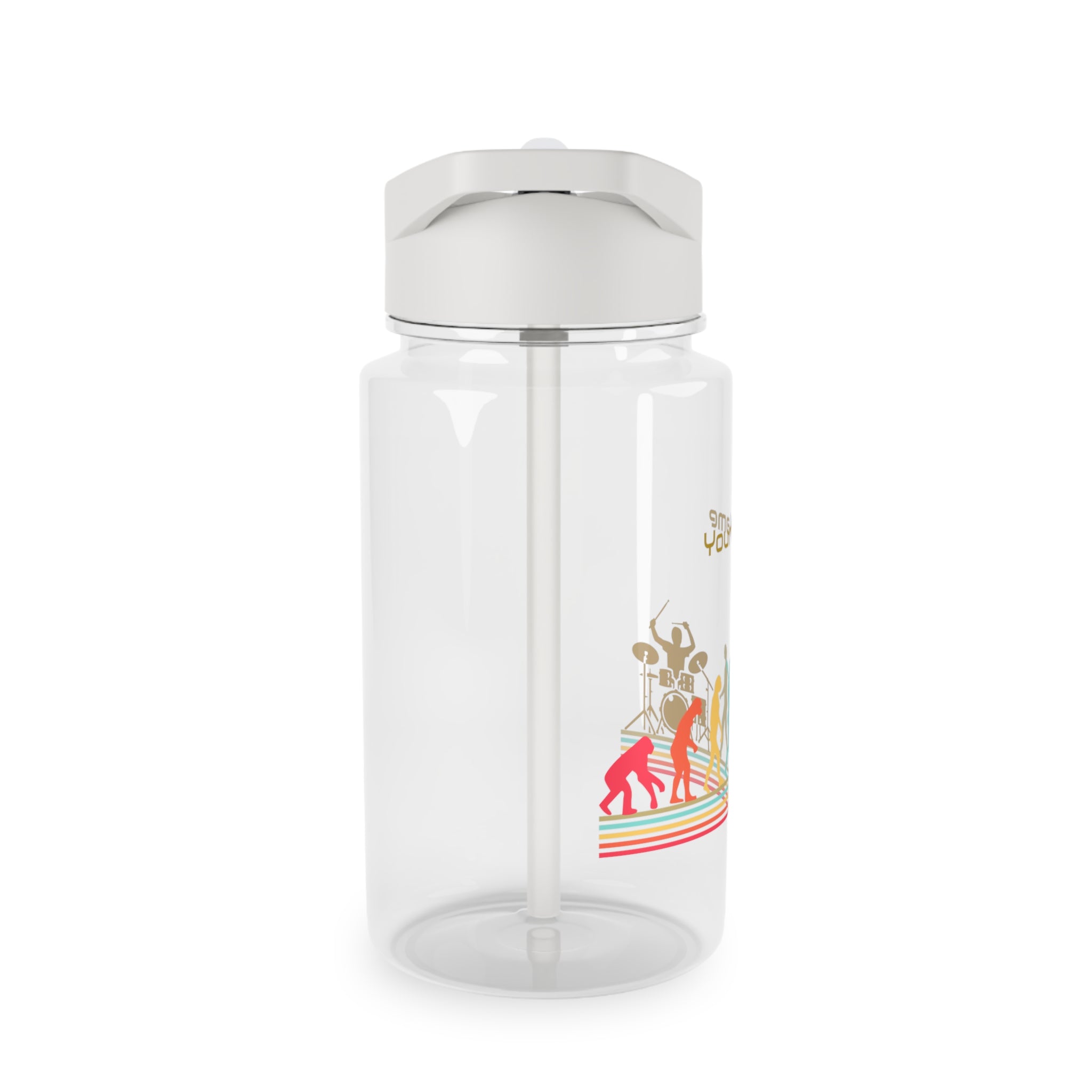 Personalised - Drummer Evolution - Clear Tritan Water Bottle