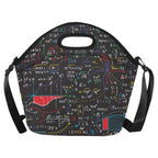 Colourful Maths Formulas - Neoprene Lunch Bag One Size Neoprene Lunch Bag Printed Offshore
