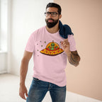 Alien Pizza - Men's Staple Tee Pink Mens Premium T-Shirt Printed in AU and US Sci Fi