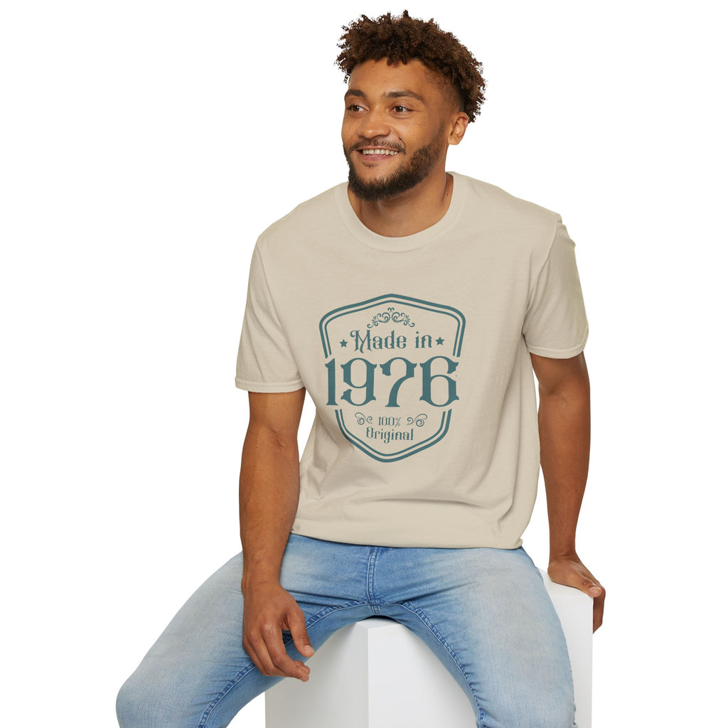Turning 50, Made In 1976 Unisex Softstyle T-Shirt Unisex Adult T-shirt Australian Printer Birthday