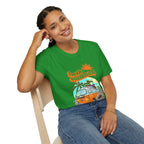 Hello Sunshine, Beach Van - Unisex Softstyle T-Shirt
