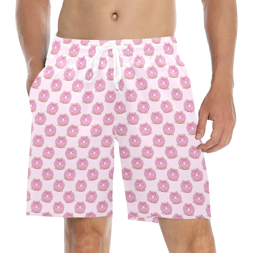 Cat Doughnuts Men's Mid-Length Beach Shorts 5XL Men's Mid-Length Beach Shorts animal Food Printed Offshore