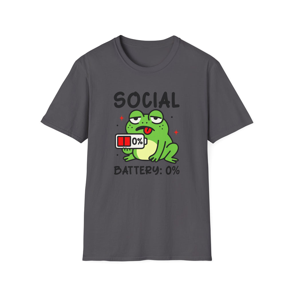 Frog, Social Battery - Unisex Softstyle T-Shirt