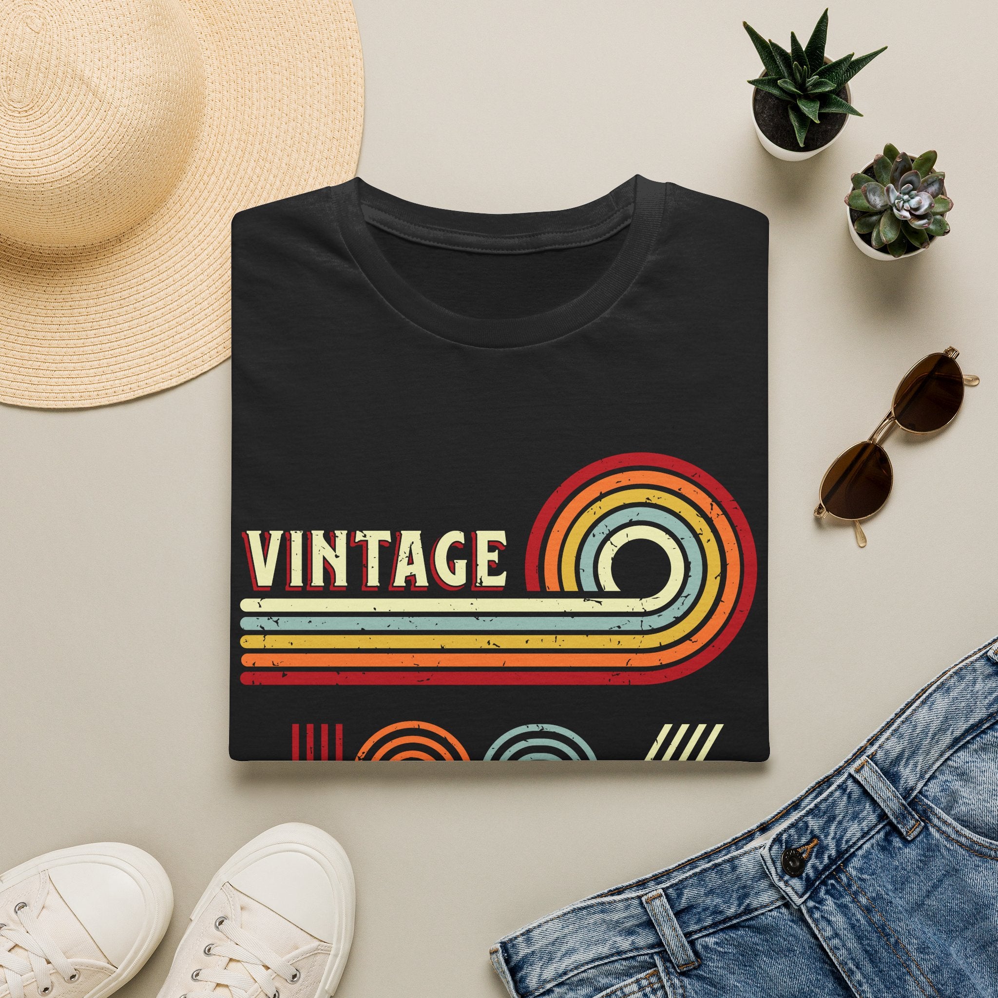 Turning 40 Vintage 1986 Retro Striped Unisex T-Shirt Unisex Adult T-shirt Birthday Globally Fulfilled