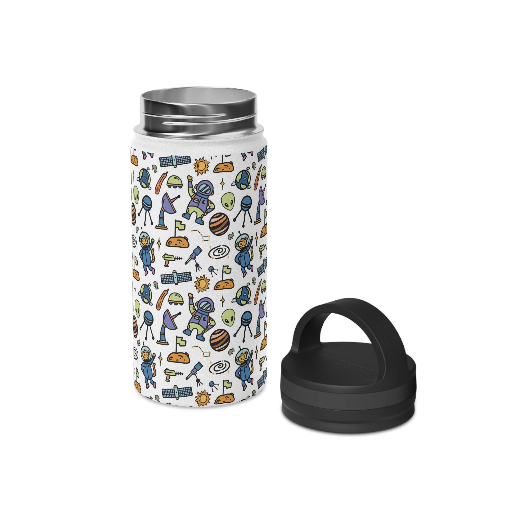 All About Space Stainless Steel Water Bottle, Handle Lid Stainless Steel Water Bottle With Handle Lid Globally Fulfilled Space