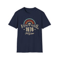 Turning 50 Vintage 1976 Aged To Perfection Unisex T-Shirt Navy Unisex Adult T-shirt Birthday Globally Fulfilled