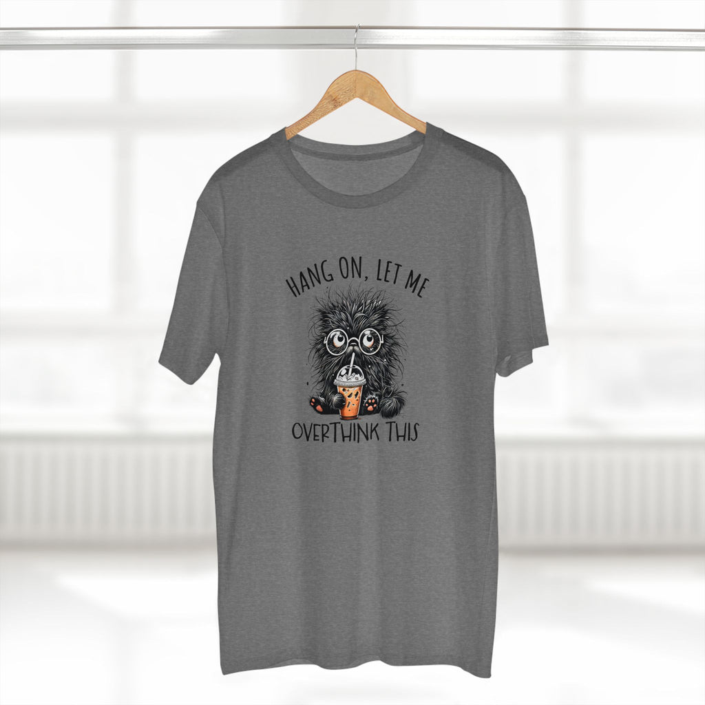 Hang On, Let Me Overthink This, Frazzled Cat - Mens Adult Staple Tee