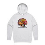 Love At First Bite, Hamburger And Fries - Mens Hoodie White Marle Mens Hoodie Food Printed In Australia