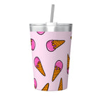 Pink Ice Cream Cones Small Stainless Steel Travel Mug Cup 12oz/350ml