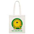 Here Comes The Sun Parcel Canvas Tote Bag Default Title Small Tote Bag Printed In Australia Summer