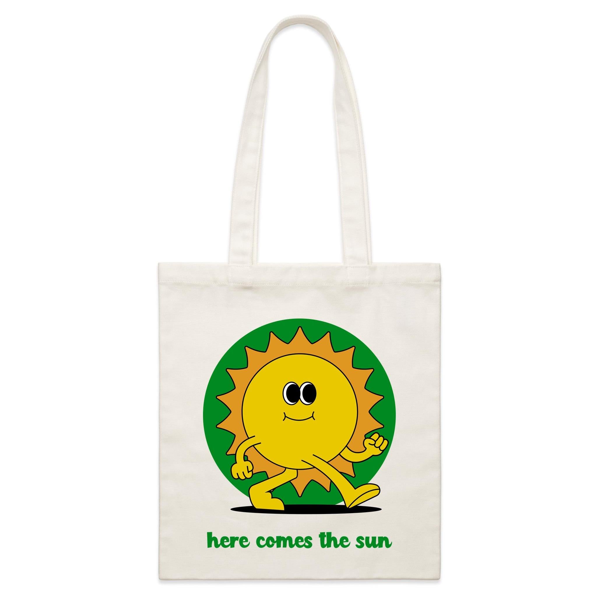 Here Comes The Sun - Parcel Canvas Tote Bag Default Title Small Tote Bag Printed In Australia Summer
