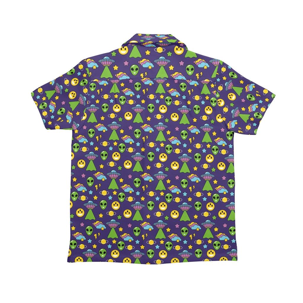 Groovy Alien And UFO Senior Kids Hawaiian Shirt