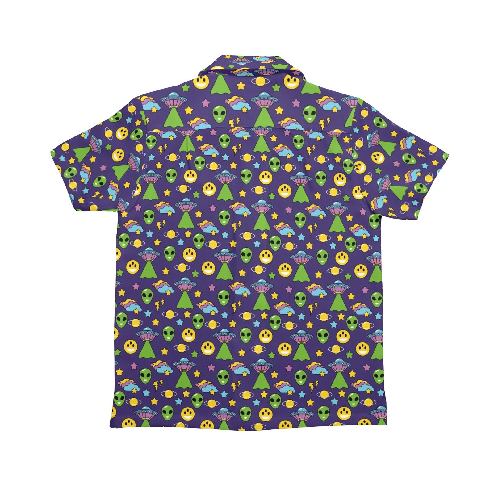 Groovy Alien And UFO Senior Kids Hawaiian Shirt