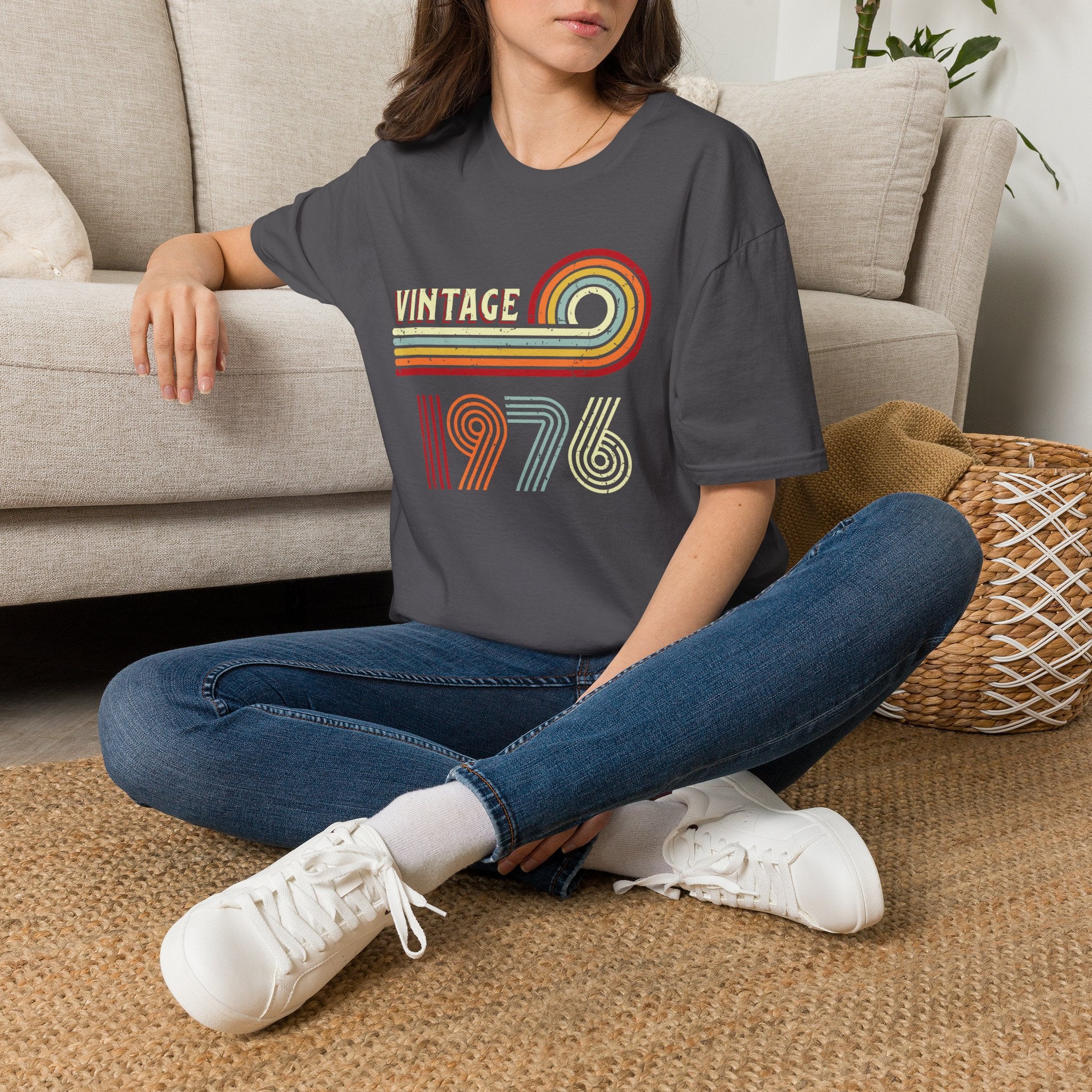 Turning 50, Vintage 1976 Unisex Softstyle T-Shirt T-Shirt Australian Printer Birthday Retro