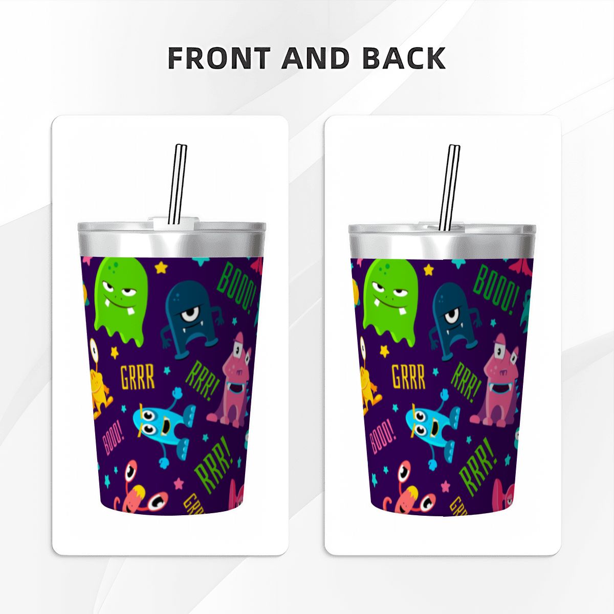 Cheeky Aliens Small Stainless Steel Travel Mug Cup 12oz/350ml
