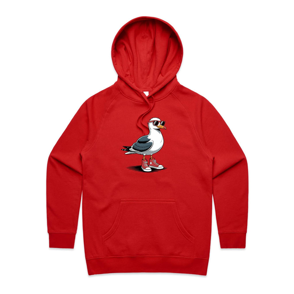 Seagull With Sunglasses And High Tops Women's AS Colour Hoodie